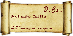 Dudinszky Csilla névjegykártya