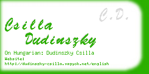 csilla dudinszky business card